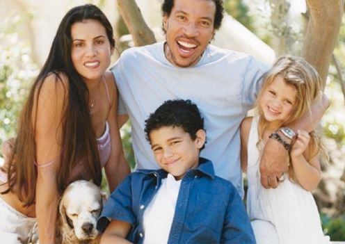 Diana Alexander with her former husband, Lionel Richie and children.